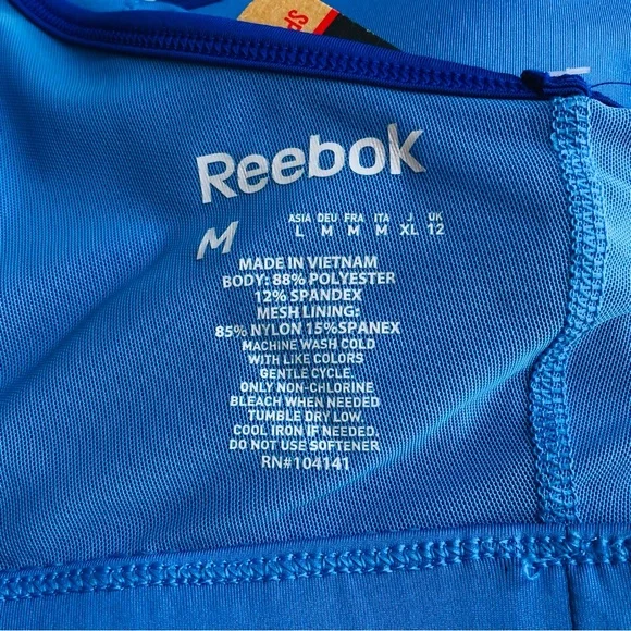 Women's Reebok Blue Sports Bra Size M - Picture 4 of 9